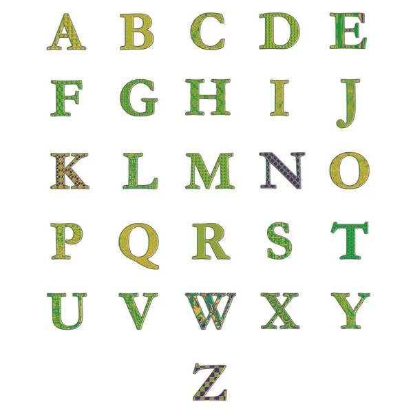Alphabet Avec Lettres Ornées — Photo
