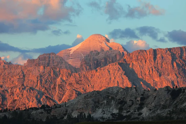 View Mountain Peak Monte Cavallo 2911M Fanesgruppe Dolomites — Stock Photo, Image