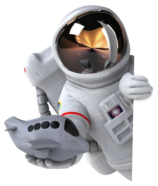 Astronauta Divertido Com Capacete Ilustração — Fotografia de Stock