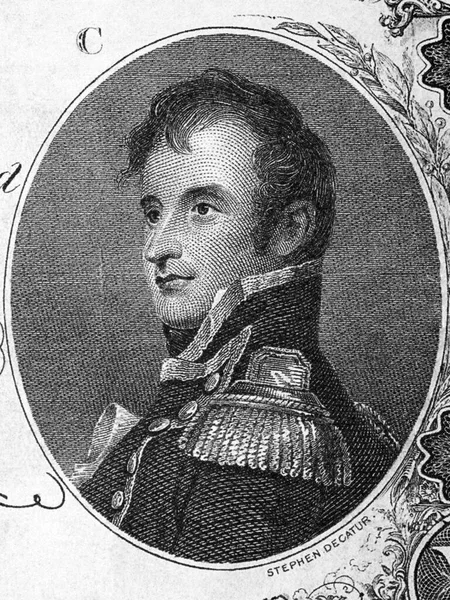 Stephen Decatur Portret Din Bani Americani Vechi — Fotografie, imagine de stoc