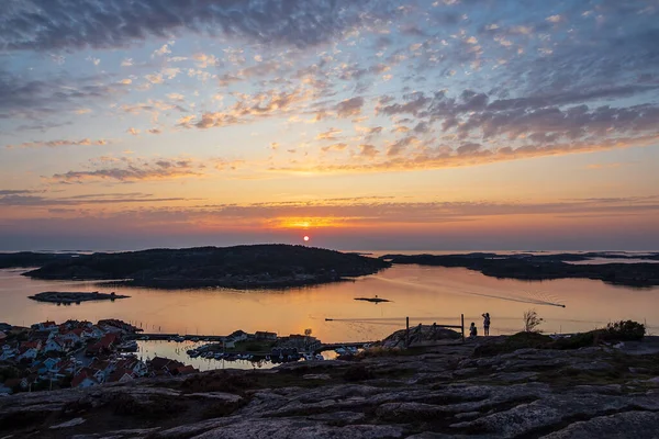 Vacker Solnedgång Över Havet — Stockfoto