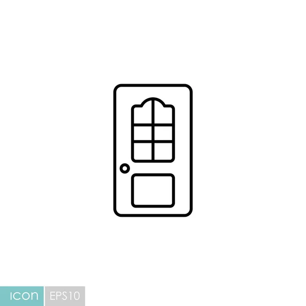 Interroom Door Vector Flat Icon Construction Repair Building Graph Symbol — Stock Photo, Image