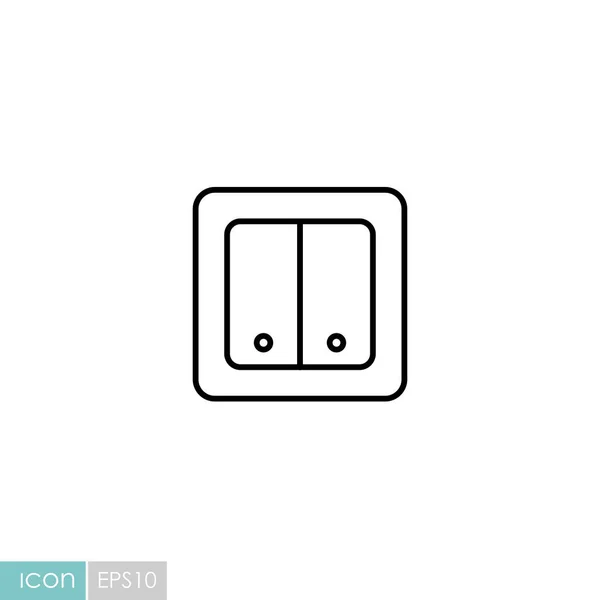 Interruptor Eléctrico Icono Dos Botones Diseño Ilustración Vectores Construcción Reparación — Foto de Stock