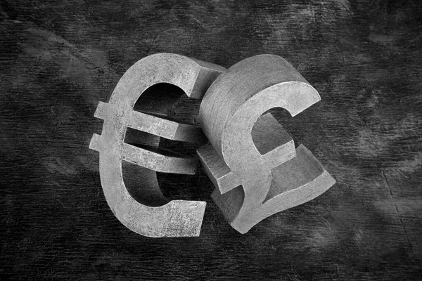 Σύμβολο Ευρώ Ξύλινο Φόντο — Φωτογραφία Αρχείου