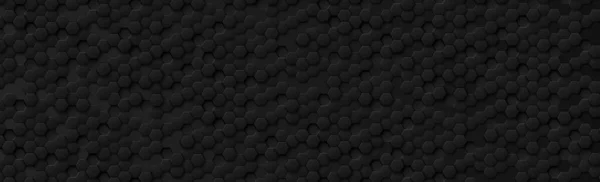 Hexagones Abstractos Negro Sobre Fondo Negro Gris Ilustración — Foto de Stock