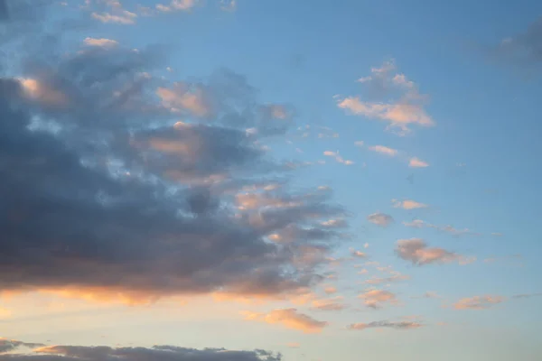 Prachtige Zonsondergang Hemel Met Wolken — Stockfoto