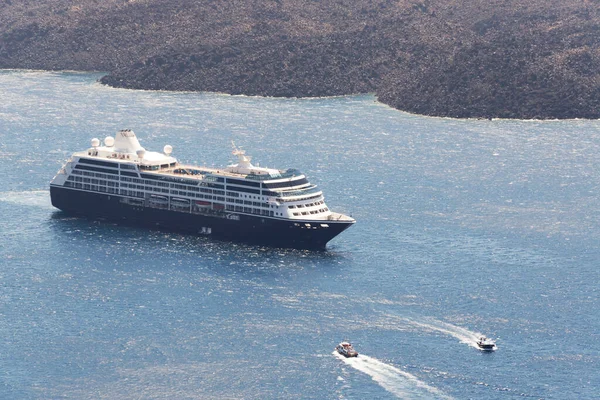 Toeristische Schepen Santorini Eiland Griekenland — Stockfoto
