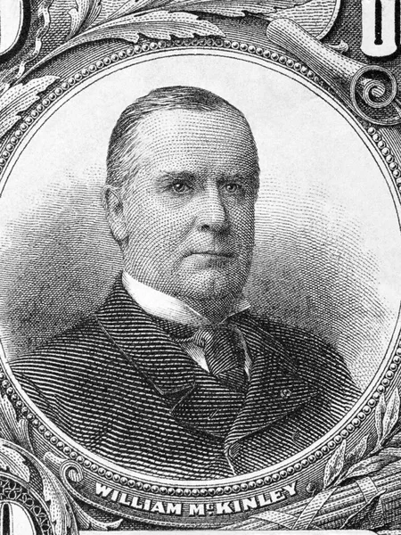 麦金莱一张美国旧钱的肖像画 — 图库照片