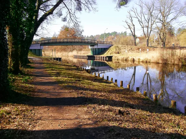 Beau Paysage Avec Une Rivière Étang — Photo