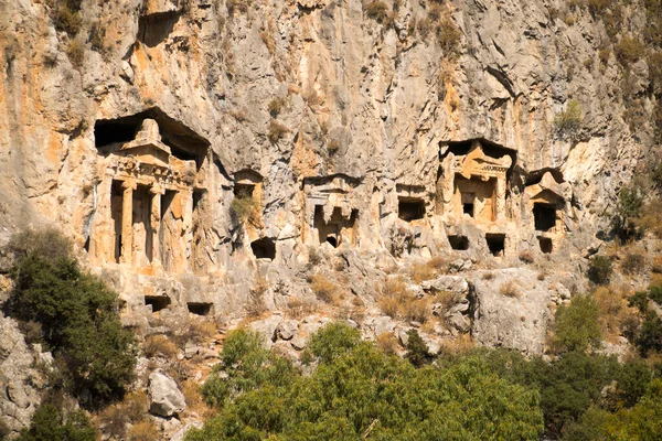 Tombes Likijsky Sur Rivière Daljan Turquie — Photo