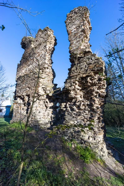 Ruinas Chlum Del Siglo Xiii Cerca Zbysov Bohemia Central República —  Fotos de Stock