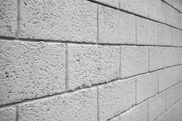 Biała Cegła Ściany Bloku Podjęte Ukośnym Rogu Może Być Stosowany — Zdjęcie stockowe
