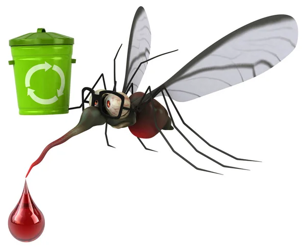 Illustration Der Mücke Mit Roten Flügeln — Stockfoto