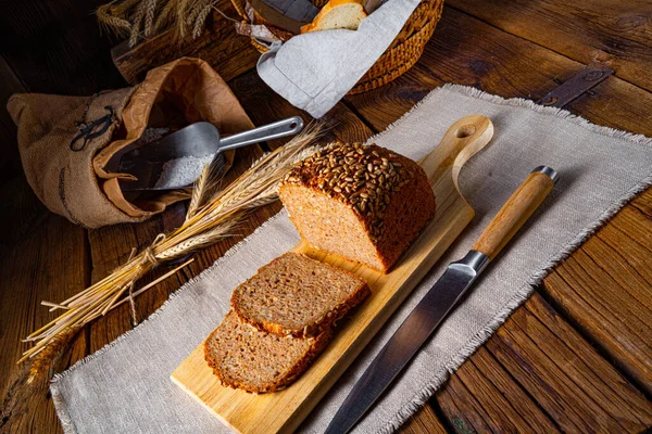 Moist Wholemeal Bread Crushed Ground Whole Grain — Stock Photo, Image