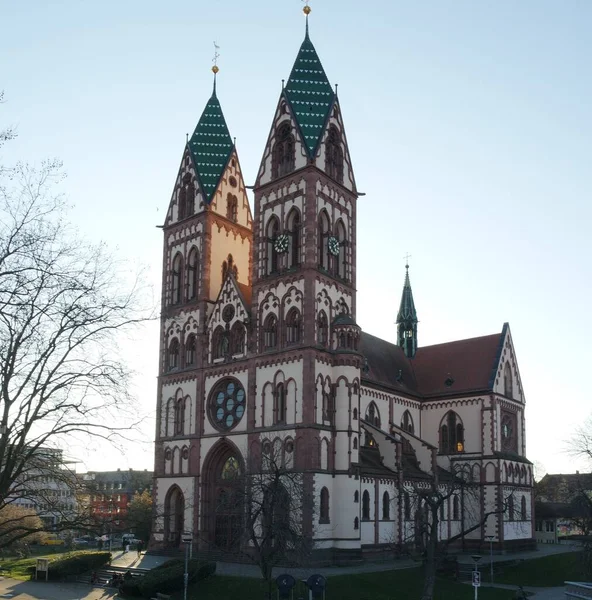 Freiburg Duitsland Uitzicht Stad Bezienswaardigheden Oude Architectuur Parken Straten — Stockfoto