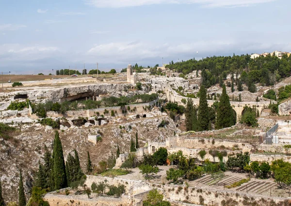 Gravina Puglia Met Romeinse Brug Met Twee Verdiepingen Die Zich — Stockfoto