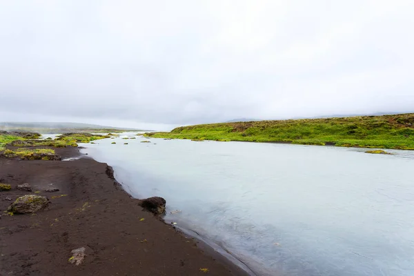 Godafoss Spada Sezonie Letnim Islandia Krajobraz Islandii — Zdjęcie stockowe