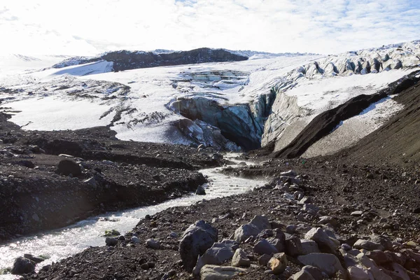 Vatnajokull Gletsjer Bij Kverfjoll Gebied Ijsland Landschap Kverkfjoll Berg — Stockfoto