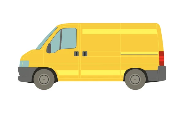 Beyaz Arkaplanda Büyük Sarı Minibüs Vektör Illüstrasyonu — Stok fotoğraf