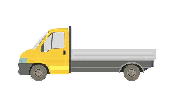 Grote Gele Vrachtwagen Een Witte Achtergrond Vector Illustratie — Stockfoto