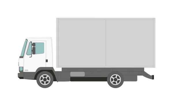 Camión Blanco Grande Sobre Fondo Blanco Ilustración Vectorial — Foto de Stock