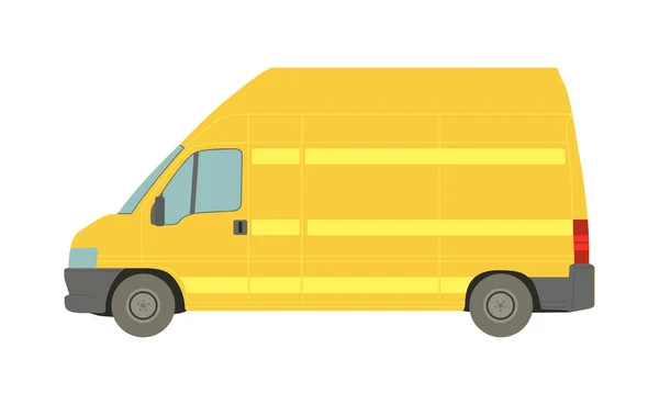 Большой Жёлтый Фургон Белом Фоне Векторная Иллюстрация — стоковое фото