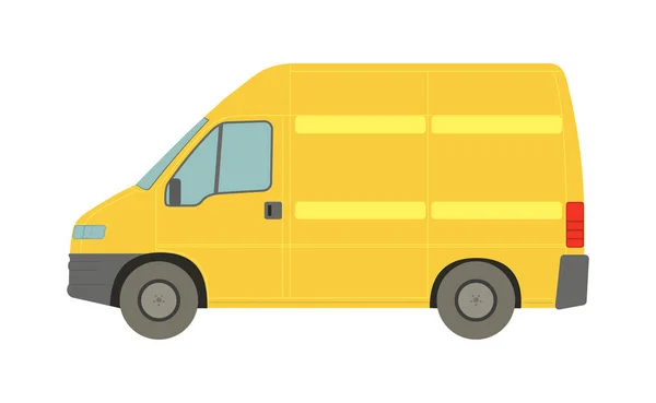 Великий Жовтий Фургон Білому Тлі Векторні Ілюстрації — стокове фото