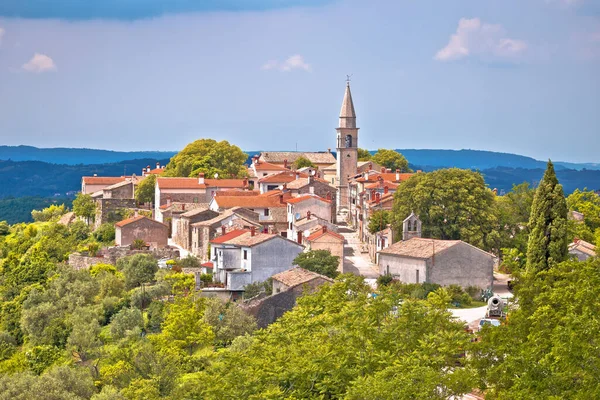 Ciudad Idílica Draguc Paisaje Verde Vista Interior Istria Croacia — Foto de Stock