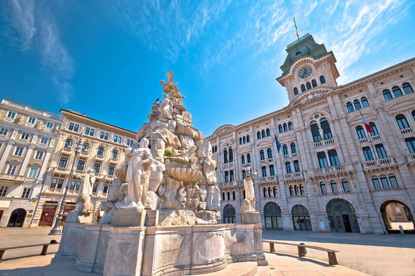 Prefeitura Trieste Piazza Unita Italia Vista Quadrada Friuli Venezia Giulia — Fotografia de Stock