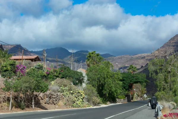 Route Vers Pittoresque Mogan Village Haute Montagne Gran Canaria Îles — Photo