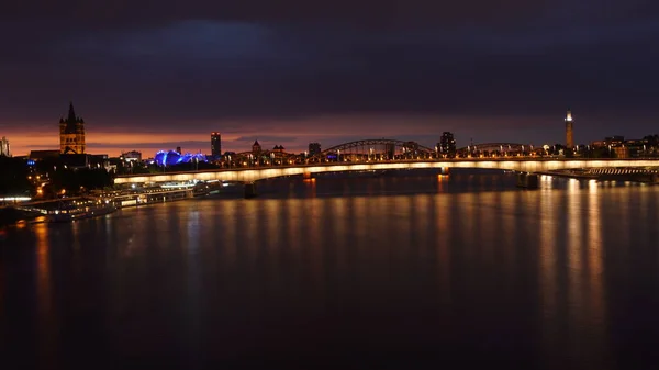 Vista Nocturna Ciudad Stockholm Suecia — Foto de Stock