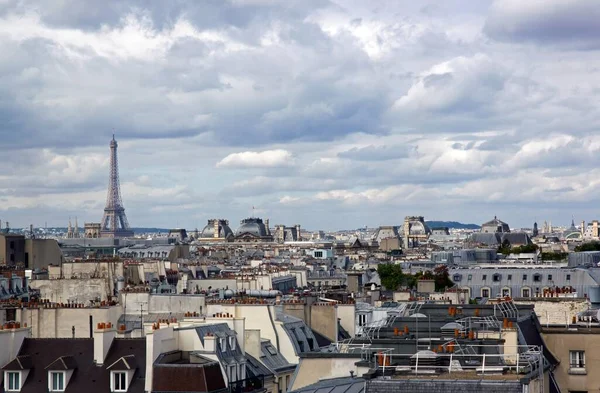 Paris France September 2019 Вид Eiffel Вежі Центрі Montmartre — стокове фото