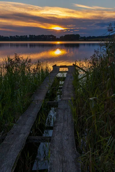 Sunset Nature Reserve Rezabinec Southern Bohemia Czech Republic — Stock Photo, Image