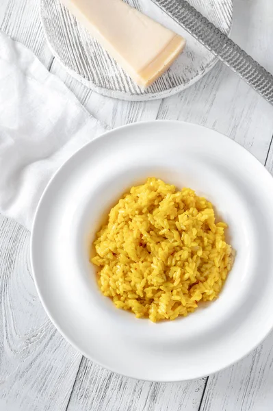 Skål Med God Pasta Bordet — Stockfoto