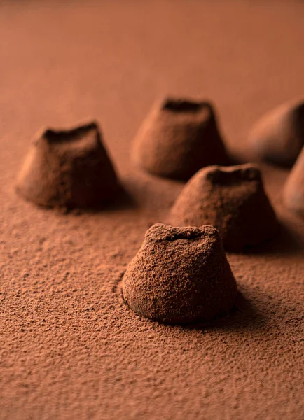 Caramelos Chocolate Sobre Fondo Madera —  Fotos de Stock
