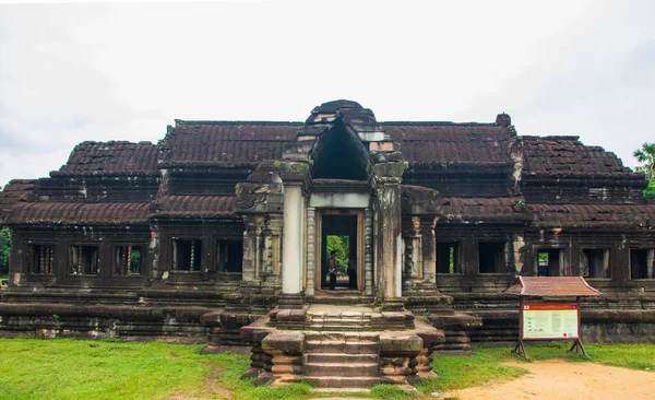 Відвідайте Історичний Відомий Старий Храмовий Комплекс Ангкор Ват Камбоджа Азія — стокове фото