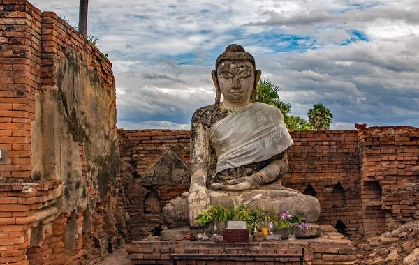 Yutthaya Thailand的古佛像 — 图库照片