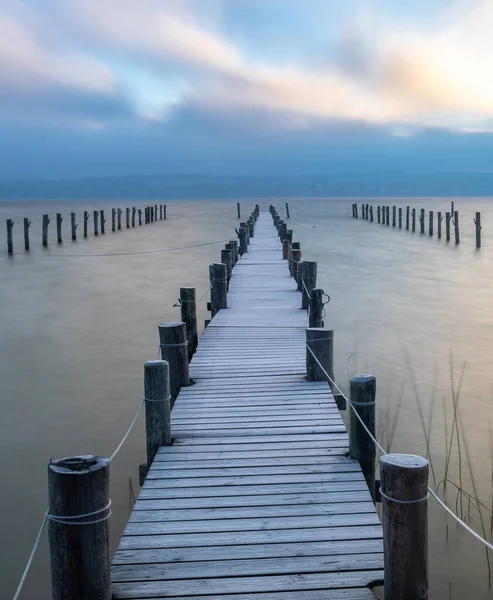 Ammersee Gölü Bavyera Almanya Utting Rüzgarlı Bir Sabah — Stok fotoğraf