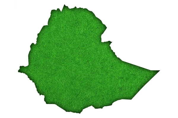 Carte Verte Nigeria Isolé Sur Fond Blanc — Photo