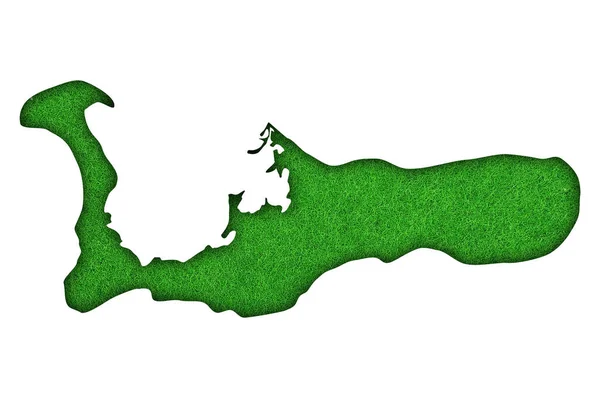 Karte Von Grand Caiman Island Auf Grünem Filz — Stockfoto