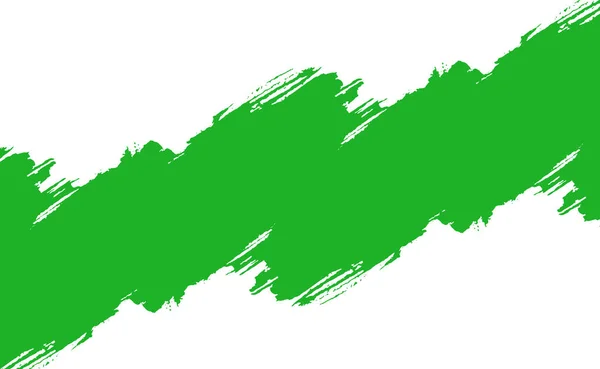 Esfregaço Tinta Verde Sobre Fundo Panorâmico Branco Ilustração Vetorial — Fotografia de Stock