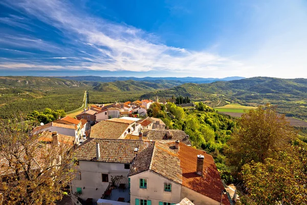 Motovun Idyllic Hill Town Motovun Mirna River Valley View Istria Royalty Free Stock Images