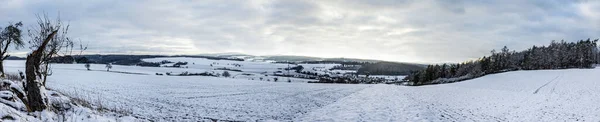 Panorama Paysage Allemand Hiver — Photo