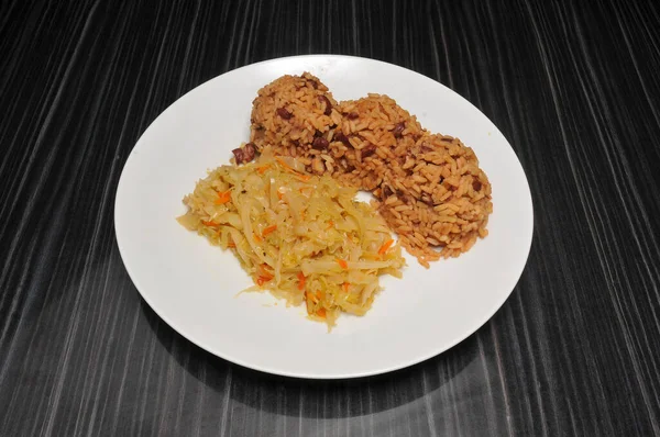 Arroz Frito Con Pollo Verduras — Foto de Stock