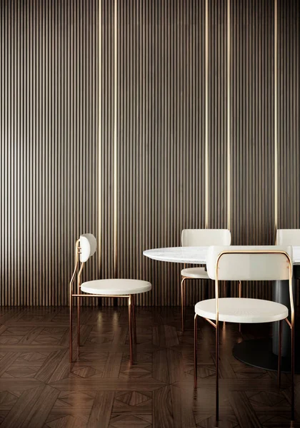 의자와 응접실 바닥에 디자인 렌더링 — 스톡 사진