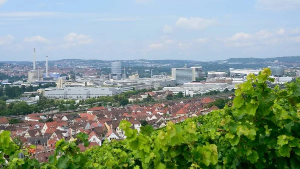 Stoccarda Germania 2012 Luglio Paesaggio Urbano Con Forte Contrasto Tra — Foto Stock