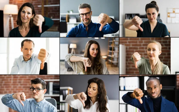 Sleepy Employee Person Portrait Video Conference Call — Stock Photo, Image