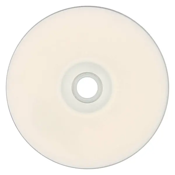 Compact Disc Registrazione Musica Dati Isolati Sfondo Bianco — Foto Stock