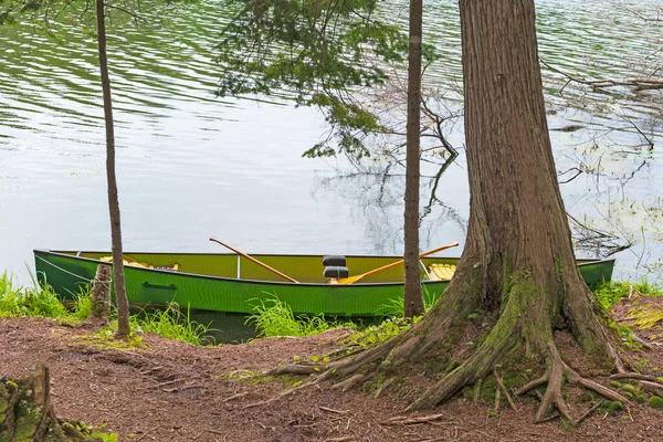 Canoa Esperando Lago Salvaje Desierto Sylvania Michigan —  Fotos de Stock