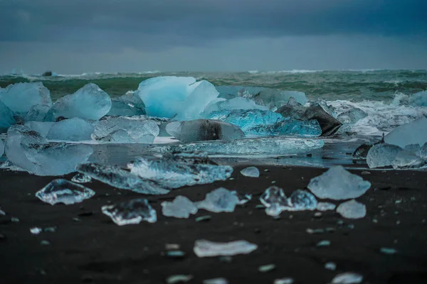 Iceland Scandinavia January 2018 Beautiful View Frozen Sea — 图库照片